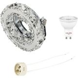 Mikasso Ct 6584 Berfin Kristal Cam Spot Kasası (Takım Halindedir) 7W Ampül ve Duy - Çok Renkli