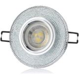Mikasso Ct 6603 Ardıç LED Çerçeveli Beyaz Işık Kristal Cam Spot Kasa