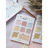 Mikasso Cute Haftalık Planlayıcı A5 - Ingilizce Weekly Planner - Memopad, Bloknot, Notepad Yumuşak Düz Renkl - Çok Renkli