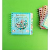Mikasso Cute Market Hologram Kapaklı 4 Bölmeli Spiral Defter Sert Düz Orta Boy Çok Renkli Okul Defterleri Be