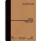 Mikasso Daily Planner A5 Spiralli 150 Yp. Sert Kapak Günlük Ajanda Daily Journal Sert Spiralli Çizgili 150 Y - Çok Renkli