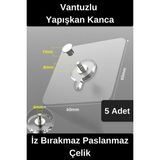 Mikasso Dayanıklı Yapışkan Kanca Iz Bırakmaz Süper Güçlü Vantuzlu Askı Cam Fayans Seramik Mermer 5 Adet Beya