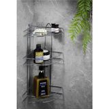 Mikasso Dayanıklı Yapışkanlı Banyo Köşeliği Düzenleyici Şampuanlık Duş Rafı Krom Ek-03 Metal Gri - Çok Renkli