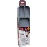Mikasso Deco Bella 50809 Çekmece Içi 5 Bölmeli Kaşıklık Beyaz Plastik Gri
