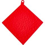 Mikasso Decobella Silikon Nihale Çaydanlık Tencere Altlığı Kabartma Desenli Nihale 16X16CM Kare Nihale Silik