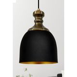 Mikasso Deep Siyah Eskitme Knob Başlık Tekli Avize Sarkıt Salon Mutfak Butik Lamba Aydınlatma Avizeler Metal - Çok Renkli