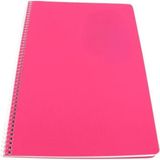 Mikasso Defne Nova A4 Spiralli Pp Kapak Defter 96 Yaprak Kareli DFN-2831 Yumuşak Spiralli Çizgili Küçük Boy - Çok Renkli