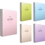Mikasso Defter Pastoral A4 Spiralli Pp Kapak 96 Yp. Kareli 3245 Sert Spiralli Kareli 100 Yaprak Büyük Boy Ço - Çok Renkli