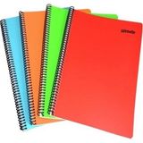Mikasso Defter Telli A4 96 Yaprak 2 Adet (1 Adet Çizgili +1 Adet Kareli) Sert Spiralli Çizgili 96 Yaprak Ort - Çok Renkli