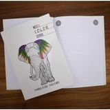 Mikasso Defter Write Color Journal 15X21 cm Karton Düz Çizgili Orta Boy Beyaz Not Defteri A5 - Çok Renkli