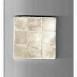 Mikasso Dekoratif Figürlü Özel Ölçü 20X20X1 cm Doğal Taş Banyo Balkon Gider Kapağı & Mutfak Nihale Taş Beyaz - Çok Renkli
