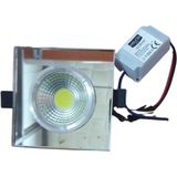 Mikasso Dekoratif Kare Cam Spot LED Dahil 8WATT Cob LED Beyaz Işık