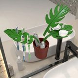 Mikasso Dekoratif Monstera Yaprak Diş Fırçalık ve Banyo Organizeri Belirtilmemiş Yeşil - Çok Renkli