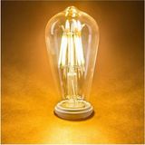 Mikasso Dekoratif Retro Rustik Ampül E27 Standart Duy 220V Ev Cafe Aplik Abajur Tavan Ampülü St-64 Sarı