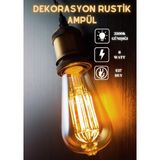 Mikasso Dekoratif Rustik LED Aydınlatma Kırılmaz Ampül, Loş Işık Dekorasyon Işığı Günışığı Renk - Çok Renkli