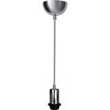 Mikasso Dekoratif Sarkıt Avize Başlığı Takılabilir E27 Duy 70CM Metal Kumaş Örgü Kablo Krom Kaplama B10 Meta - Çok Renkli