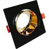 Mikasso Dekoratif Tekli Jaguar Spot Kasası - Siyah & Rose Gold Kasa - Kare - Sıva Altı - CT-5055