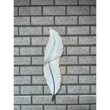Mikasso Dekoratif Tüy Aplik 60X15 cm Modern Pilli Ledli Gümüş Polyester - Çok Renkli