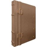 Mikasso Deri 160 Yaprak Çizgisiz Ciltli Defter 17 x 24 cm Sert Düz Çizgisiz Büyük Boy Kahverengi Konsept Def - Çok Renkli