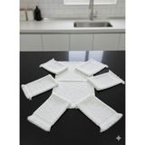 Mikasso Derin Premium 12 Adet Beyaz 30*50 cm Pamuklu Mutfak Havlusu & El Yüz Havlusu , Banyo Lavabo Sepet Ha - Çok Renkli