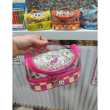 Mikasso Desenli Büyük Boy Kulplu ve Fermuarlı Şeffaf Kalem Kutusu Kalemlik 20,5X12,5X10 cm Belirtilmemiş Pem - Çok Renkli