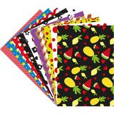 Mikasso Desenli Fon Kartonu 230 gr 25X35 10LU Karışık Desen - Çok Renkli