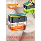 Mikasso Deterjan Hazneli Süngerlik Süngerli Sıvı Mutfak Bulaşık Deterjanlığı Plastik Çok Renkli