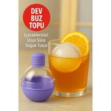 Mikasso Dev Buz Topu Kalıbı – Içeceklerinizi Uzun Süre Soğuk Tutan Buz Küresi Kalıbı ( 1 Adet ) Silikon Çok