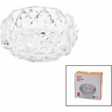 Mikasso Diamond Kristal 12.8 cm Çap Yuvarlak Küllük Cam Beyaz Yuvarlak