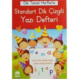 Mikasso Dik Temel Harflerle Yazı Defteri Renkli Yumuşak Düz Çizgili 40 Yaprak Orta Boy Çok Renkli Okul Defte