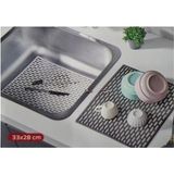 Mikasso Dikdörtgen Silikon Lavabo Buzluk Matı 33X28 cm Antrasit Renk 1 Adet Plastik Gri Tr