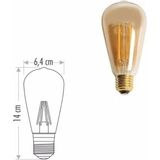 Mikasso Dimmerli Uzun Flament 6 Watt Rustik LED Ampul CT-4313 - Çok Renkli