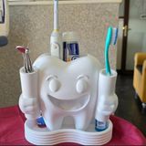 Mikasso Diş Şeklinde Diş Fırçalık – Modern Banyo Aksesuarı | Şık ve Hijyenik Tasarım Plastik Beyaz - Çok Renkli