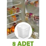 Mikasso Dodu 8 Adet Buzdolabı Kapak Içi Düzenleyici Organizer Buzdolabı Içi Düzenleyici Plastik 10 x 15 Tr