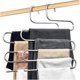 Mikasso Dolap Içi 5 Katlı Metal Eşarp, Şal, Pantalon Askısı-Düzenleyici Organizer Askı (1 Adet) Metal Gri