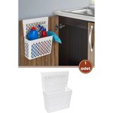 Mikasso Dolap İçi Asılabilir Düzenleyici, Mutfak Banyo Dolap Kapağı Sepet Poşetlik Askılık Organizer 1 Adet