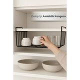 Mikasso Dolap Içi Asılabilir Kanguru Model Düzenleyici Raf 36CM - Siyah Metal Siyah 47 x 37 Tr