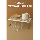 Mikasso Dolap Içi Raf Düzenleyici Plastik Mutfak Tezgah Üstü Yer Kazandıran Organizer 14X30 cm Plastik 30 x