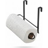 Mikasso Dolap Kapağı Havlu Kağıtlığı Metal Mutfak Banyo Düzenleyici Vidasız Kolay Montaj Siyah Filora Siyah - Çok Renkli