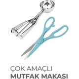 Mikasso Dondurma Kurabiye Kaşığı ve Mutfak Sebze Tavuk Makası Çelik