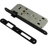 Mikasso Dooraks Wc Kapısı Kilidi Oval Ayna 40 mm Mat Siyah