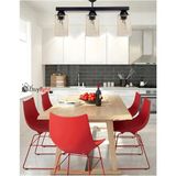 Mikasso Dora Dizilone Glass 3 Salon Antre Cam Avize Cam 3 E27 Siyah Salon / Oturma Odası - Çok Renkli