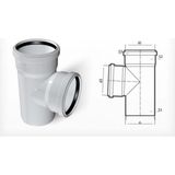 Mikasso Dublex Pvc Atık Su Borusu Pimaş Te Çatal 100 X 100 Mm.