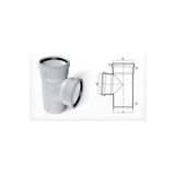 Mikasso Dublex Pvc Atık Su Borusu Pimaş Te Çatal 100 X 70 Mm.