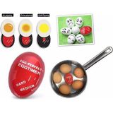 Mikasso Dublör Yumurta Zamanlayıcı Kıvamında Pişirme Aparatı Egg Tımer Cam Kırmızı