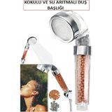 Mikasso Duş Başlığı Arıtmalı Kokulu Su Tasarruflu Başlık Banyo Duşakabin Su Arıtma Mini Toplu Arıtmalı Gri P