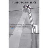 Mikasso Duş Başlığı Turbo Basınçlı Masaj Etkili Temizlenen Bilir Su Tasarruflu Duş Başlığı Yeni Model Plasti