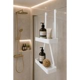 Mikasso Duşakabin Askılı Düzenleyici Raf – Delmeden Takılabilir 2 Katlı Banyo Şampuanlık Organizer | Modern - Çok Renkli