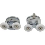 Mikasso Duşakabin Oval Paslanmaz Metal 22 Mm. Tek Delikli 1 Alt 1 Üst Rulmanı - Çok Renkli
