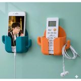Mikasso Duvar Tipi Kumanda Telefon Tutucu | Kaktüs Tasarım Plastik Turuncu Cn